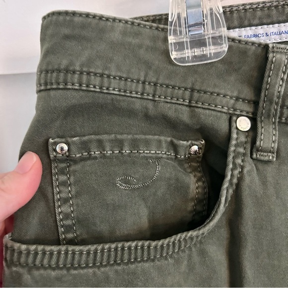 Jacob Cohen Bard Regular-Slim 5 Pocket Pants in Green Cotton Stretch - Picture 3 of 10